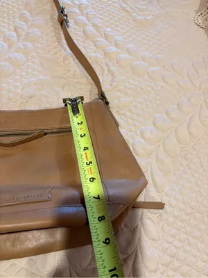 Lucky Brand leather crossbody bag soft tan/beige leather thumbnail 11