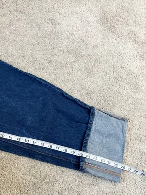 Kate Spade X Target Women’s High Rise Straight Leg Wide Cuff Jeans Dark Wash 6 thumbnail 14