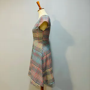 Anthropologie Plaid Fit Flare Dress Fall Hipster Skater Twee Mod Indie Grunge 4 thumbnail 5