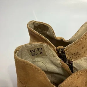 Coolway‎ Nelia open toe laser cut booties tan leather size 39 thumbnail 3