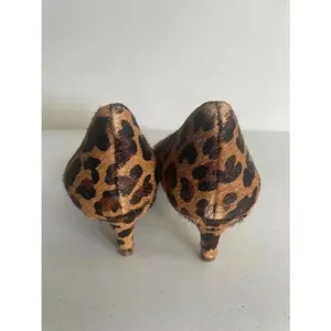 Women's J.Crew‎ Leopard Print Heels Calf fur Size 6.5 GUC! thumbnail 4