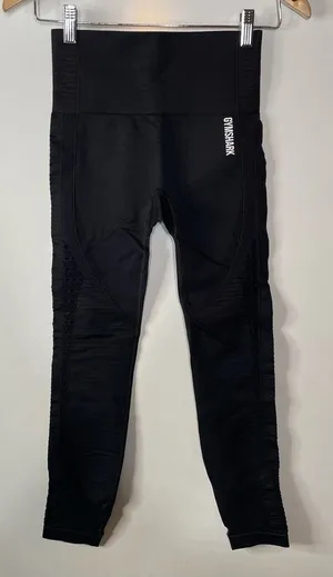 Gymshark Black‎ Seamless Leggings with Cutouts Size Small thumbnail 1