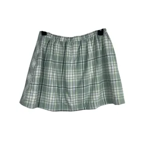 90s Y2K Inspired Sage Green Plaid University Academia Skort S thumbnail 2