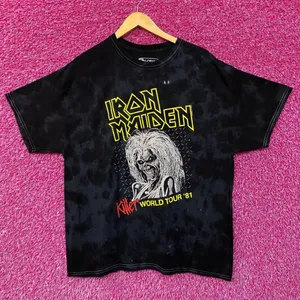 Iron Maiden Killers World Tour 81 Tie Dye Tshirt size Medium thumbnail 1