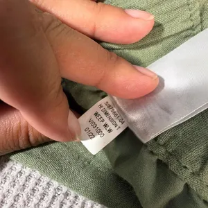 Old Navy XL Green Crinkle Gauze Wide Leg Crop Pants 100% Cotton Lagenlook Goblin thumbnail 13