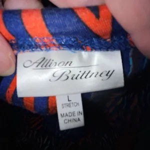 Allison‎ Brittney Blue Orange Geometric Sleeveless Maxi Dress Large NWT thumbnail 5