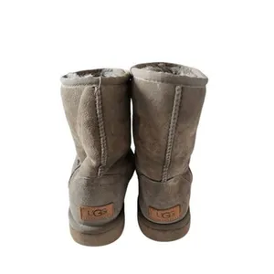 UGG Classic Short II Boots Olive Green Suede Sheepskin Lining Womens 7‎ thumbnail 6