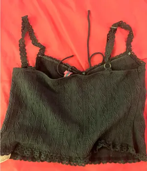 Edikted Navy Tank Top Lacey Knit thumbnail 3