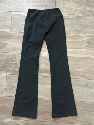 Black High-Waist Flare Yoga Pants thumbnail 2