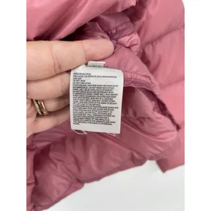UNIQLO‎ Women Puffer Jacket Pink Lightweight Down Filled Full Zip Hooded Size M thumbnail 7