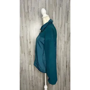 Wild Fable Women's Teal Sherpa‎ Bomber Jacket Size Small Zip Closure thumbnail 4