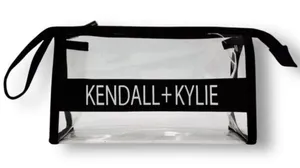 New‎ Kendall + Kylie Clear Makeup Bag Transparent Cosmetic Travel Pouch Case Y2K thumbnail 1