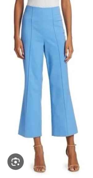 Alice + Olivia Sky Blue Paradise High Rise Cropped Wide Leg Pants thumbnail 1