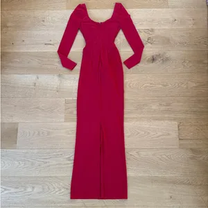 House of CB Corset Gown Long Sleeves Everly Size XS (Cup D-E) Red thumbnail 9