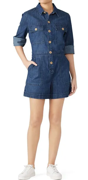 Sanctuary Coronado Denim Surplus Romper Size Large thumbnail 1