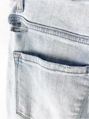VERVET Light Wash High Rise Wide Leg Cargo Denim Jeans 25 Casual Neutral Boho thumbnail 11