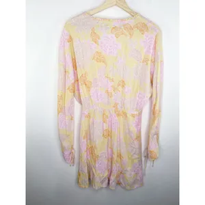 Amuse Society Constellation Pink Yellow Bone Floral Mini Dress Womens Small‎ S thumbnail 2
