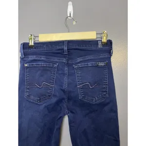 7 For All Mankind Gwenevere Skinny Jeans Womens 28 Dark Wash Blue Stretch Denim thumbnail 5