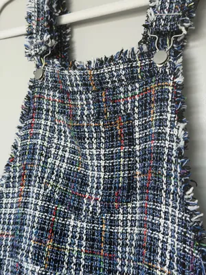 Storia Tweed Overalls - Navy & Multi thumbnail 4