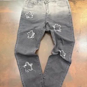 Faded Black Jeans Stars Ombre style Stars festival Party Statement Celestial fun thumbnail 2
