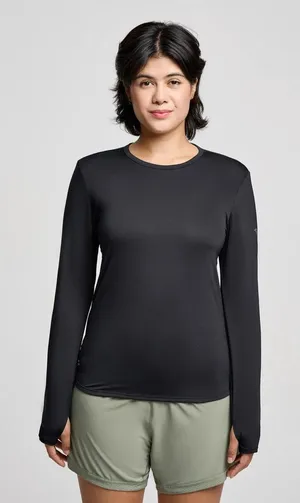 Saucony Women’s Black Long Sleeve Running Shirt thumbnail 1
