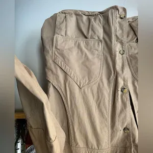 Cabela’s Tan Brown Corduroy Collar Quilated Canvas Barn Jacket Chore Coat 2XL thumbnail 13