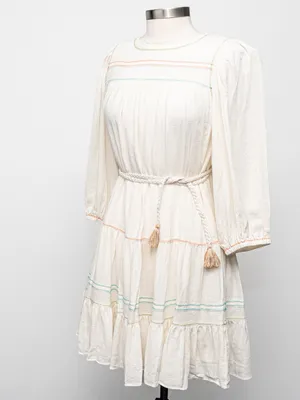 Current Air  - Tiered Mini Dress with Braided Belt thumbnail 11