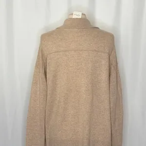 NWT!! FREE PEOPLE Eloura Cashmere‎ Henley Sweater Solid Light Brown Tan X-Large thumbnail 10
