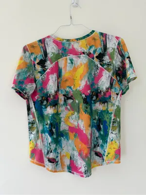 Lululemon High-Neck Running and Training T-Shirt in No Limits White Multi Medium thumbnail 9
