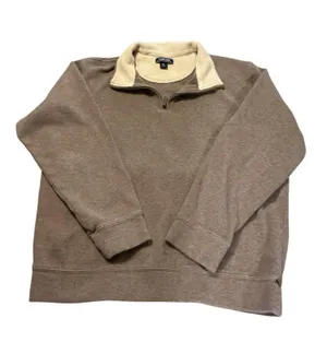 Lands' End Men's 100% Cotton Quarter-Zip Pullover thumbnail 1