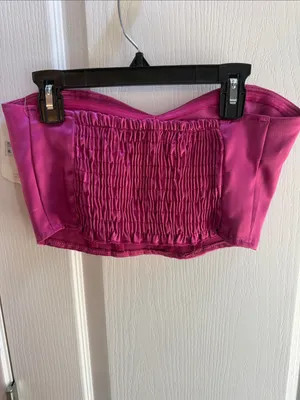 Altar'd State Fuchsia Strapless Bustier Top thumbnail 2