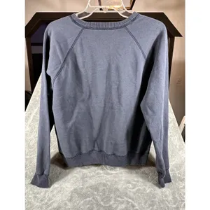 Y2K Abercrombie & Fitch Sweatshirt Women M Blue Lived In 3D Spellout Patch 90's thumbnail 7