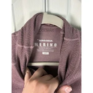 Terramar Woolskins Merino Wool Base Layer Top Small Purple UPF 50 Outdoor Hiking thumbnail 6