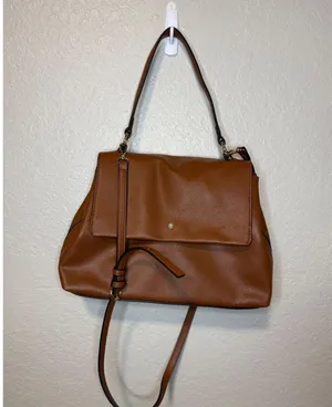 LC Lauren Conrad Brown Satchel Crossbody Convertible Shoulder Bag Purse thumbnail 2