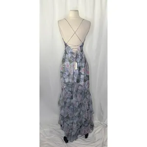NWT!! Anthropologie FOR LOVE & LEMONS Elea Floral Ruffle Maxi Dress Medium‎ thumbnail 9