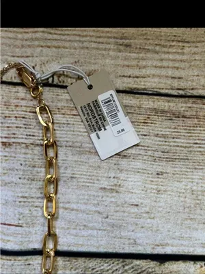 Gold Link Chain Necklace with Heart Pendant - Women Jewelry thumbnail 3