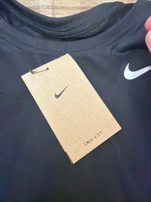 Nike Black Athletic Dri-FIT Shirt with White Swoosh thumbnail 2