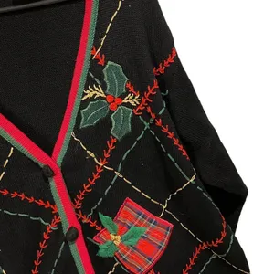 Holiday Vintage 90s Presents & Mistletoe Christmas Ugly Sweater thumbnail 3