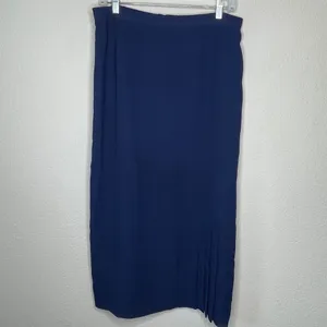 Vintage Blue Polyester Skirt‎ Size 12 thumbnail 6