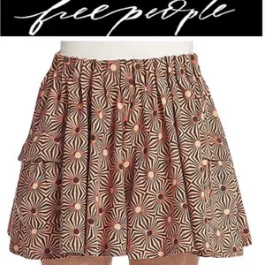 Free people retro print Indie knit skirt with pockets medium thumbnail 4