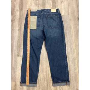 Everlane The Summer Jean High Rise Straight Distressed Organic Blue 30 Regular thumbnail 6