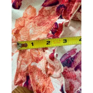 Billabong Pink Floral Boho Romper V-Neck Ruffle Hem Size‎ 6 thumbnail 10