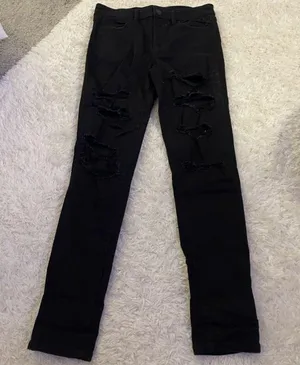 American Eagle Outfitters Ripped Black Jeans thumbnail 1