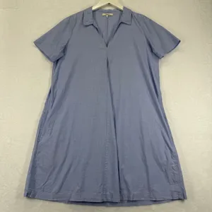 Madewell Womens‎ Blue Cotton Shirt Dress Size S Short Sleeve Collared Casual thumbnail 1