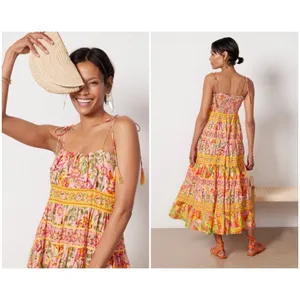 💕FARM RIO💕 Mixed Fruits Paradise Midi Dress ~ Small S NWT thumbnail 4