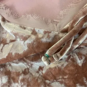 Miami Woman S Romantic Pink Crushed Velvet Croquette Soft Girl Cami Tank‎ Top thumbnail 5