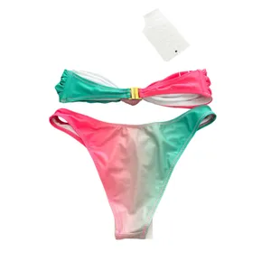 PIPPA THE LABEL‎ Birdie Bandeau Bikini Set Miami Ombre Small NEW NWT thumbnail 3