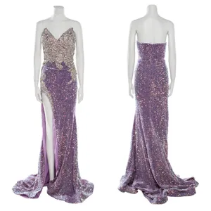 Portia‎ & Scarlett Womens Lavender Sequin Rhinestone Glam Prom Pageant Gown 20 thumbnail 4