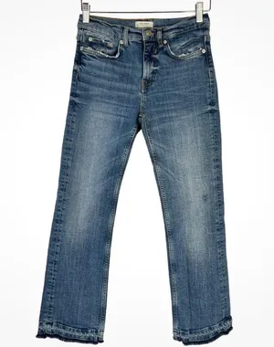 EUC Zara Women's Premium Blue Straight Leg Jeans Sz 6 thumbnail 1