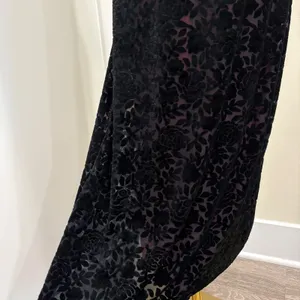 VTG 90s Roberta Black Red‎ Burnout Velvet Rose Maxi Dress Large Vampy Whimsigoth thumbnail 5